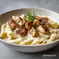 Chicken Alfredo Pasta Bake for 6 Servings: Creamy and Baked