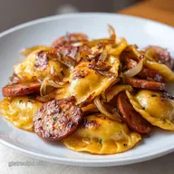Perogies and Sausage Skillet for 4