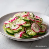 Cucumber Radish Salad with Yogurt Dressing