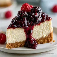 Easy Black Raspberry Cheesecake: Baked
