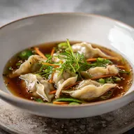Pot Sticker Soup in 17 Minutes with Silky Broth