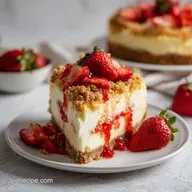 Easy Strawberry Crunch Cheesecake: Creamy and No Bake