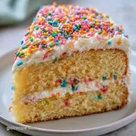 Easy Yellow Birthday Cake for 15 Slices