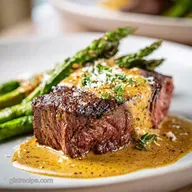 Filete Mignon con Salsa Cremosa de Mostaza y Parmesano en 25 Minutos