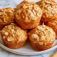 Banana Oat Muffins with Greek Yogurt