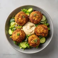 Homemade Falafel with Tahini Sauce Recipe for 5 Servings