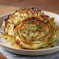 Roasted Cabbage Steaks for 4 Servings