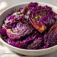 Roasted Red Cabbage Wedges with Balsamic