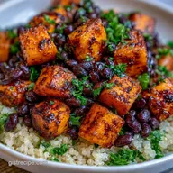 Roasted Sweet Potato Quinoa Bowl Meal Prep