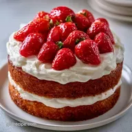 Strawberry Layer Birthday Cake for 12