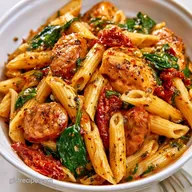Tuscan Chicken and Sausage with Pasta in 30 Minutes
