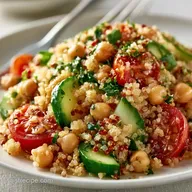 Vegan Greek Quinoa Bowl with Chickpeas