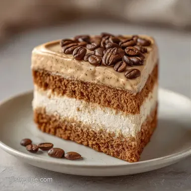 Adult Coffee Birthday Cake for 12 Recipe Card