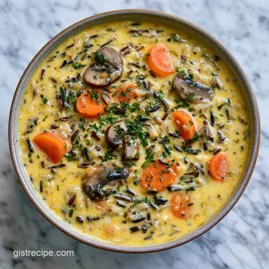 Autumn Wild Rice Soup for 8 Servings Recipe Card