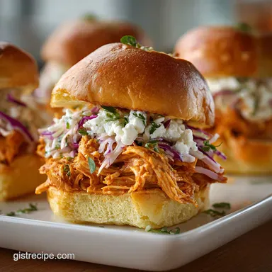 Buffalo Chicken Sliders Recipe with Shredded Chicken in 35 Min Recipe Card
