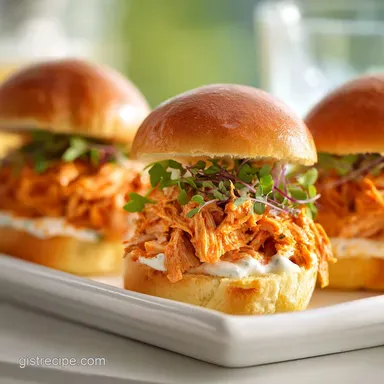 Buffalo Chicken Sliders Recipe with Shredded Chicken in 35 Min