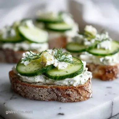 Best Cucumber Sandwich Recipe with Lemon Dill Cream (40 Minutes) Recipe Card