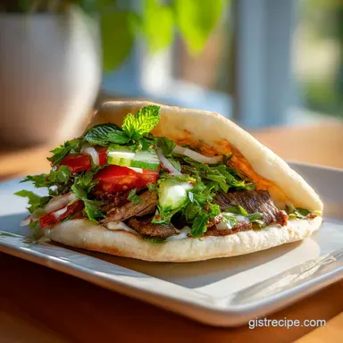 Best Ever Greek Pita Recipe: Fluffy Bread for 8 Servings Recipe Card