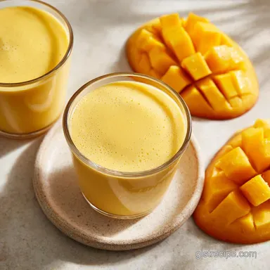 The Best Mango Smoothie Recipe for 2 Servings Recipe Card