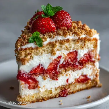The Best Strawberry Crunch Cake Recipe: Crispy Baked Recipe Card