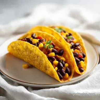 Black Bean Corn Vegetarian Tacos: Smoky Recipe Card