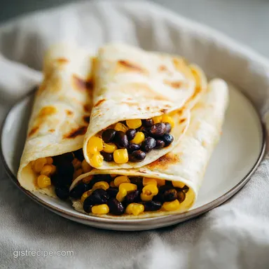 Black Bean Corn Vegetarian Tacos: Smoky