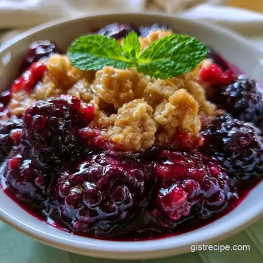 Black Raspberry Crisp in 40 Minutes Recipe Card