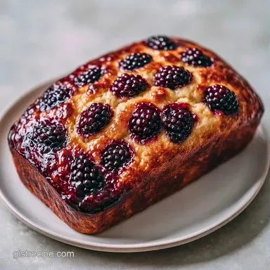 Black Raspberry Loaf Cake Recipe Card