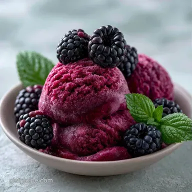 Black Raspberry Sherbet for 16 Servings Recipe Card