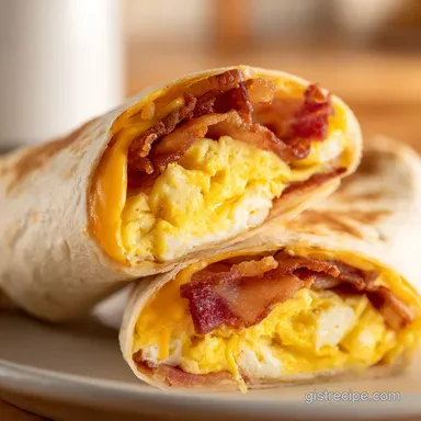 Egg and Cheese Breakfast Burrito: Crispy