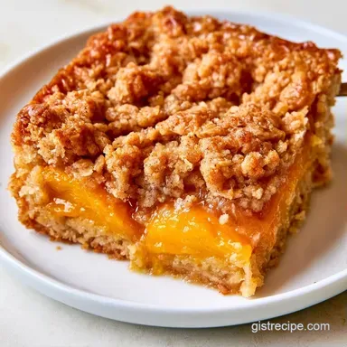 Brown Sugar Peach Pie Bars in 55 Minutes Recipe Card