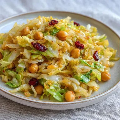 Cabbage and Chickpeas for 4 Servings Recipe Card
