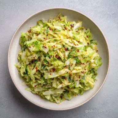 Cabbage Poriyal with Coconut Recipe Card