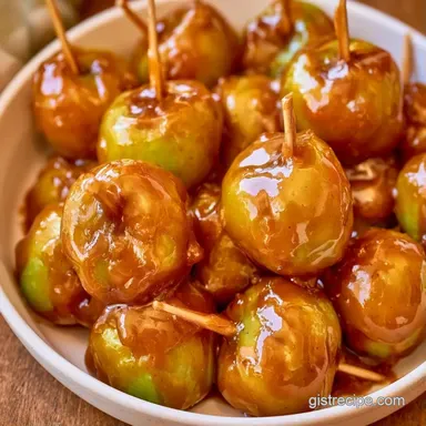 Caramel Apple Lollipops for 15 Pops Recipe Card