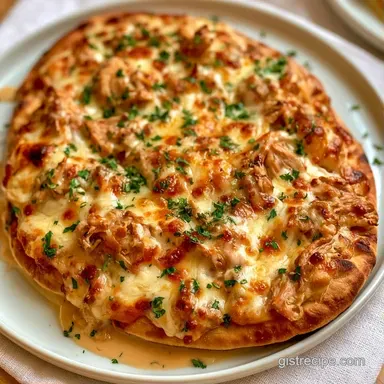 Cheesy Chicken Flatbreads in 25 Minutes Recipe Card