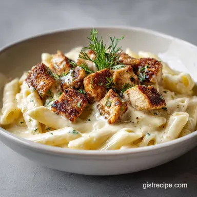 Chicken Alfredo Pasta Bake for 6 Servings: Creamy and Baked