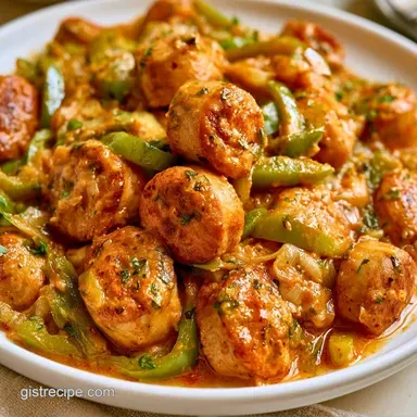 Chicken Sausage Dry Curry in 35 Minutes Recipe Card