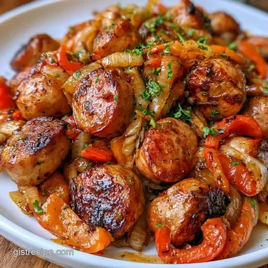 Chicken Sausage Peppers in 35 Minutes Recipe Card