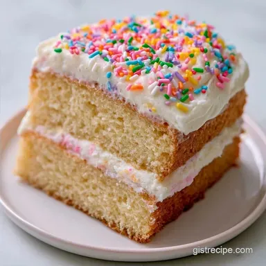 Classic Vanilla Birthday Cake for 10