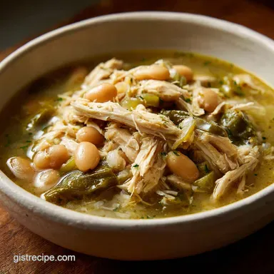 Creamy White Chicken Chili, Slow-Cooked Recipe Card