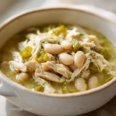 Creamy White Chicken Chili, Slow-Cooked