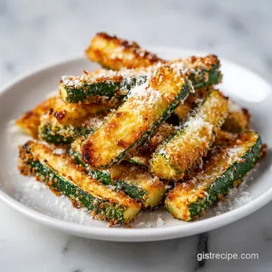 Air Fryer Garlic Parmesan Zucchini: Crispy in 22 Minutes Recipe Card