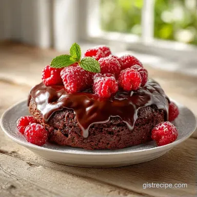 Dark Chocolate Raspberry Cake for 12 Recipe Card