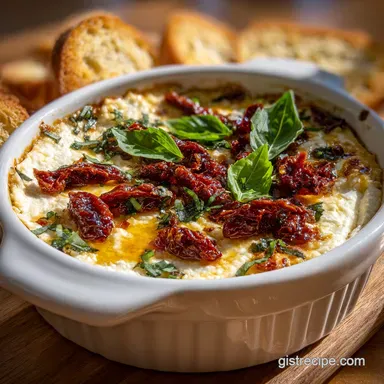 Easy Baked Goat Cheese Dip with Tomatoes Recipe Card