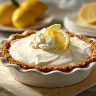 Easy No Bake Lemon Pie for 8 Servings: Creamy and Refreshing