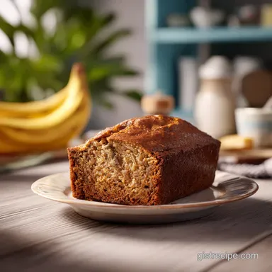 Easy Banana Bread Recipe in 60 Minutes - Moist and Tender Recipe Card