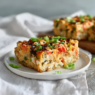 Easy Sushi Bake Recipe with Furikake for 6 Servings Recipe Card