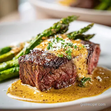 Filete Mignon con Salsa Cremosa de Mostaza y Parmesano en 25 Minutos