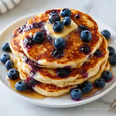 Fluffy Blueberry Pancakes in 15 Minutes Recipe Card