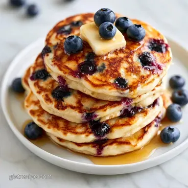 Fluffy Blueberry Pancakes in 15 Minutes